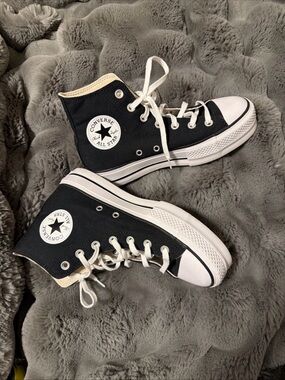 CONVERSE CANVAS ALL STAR J HI SNEAKERS Size 7 Platform Worn Once